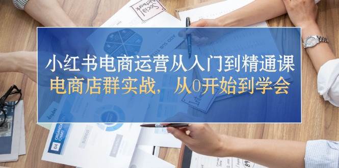 小红书电商运营从入门到精通课，电商店群实战，从0开始到学会-免费网赚资源网