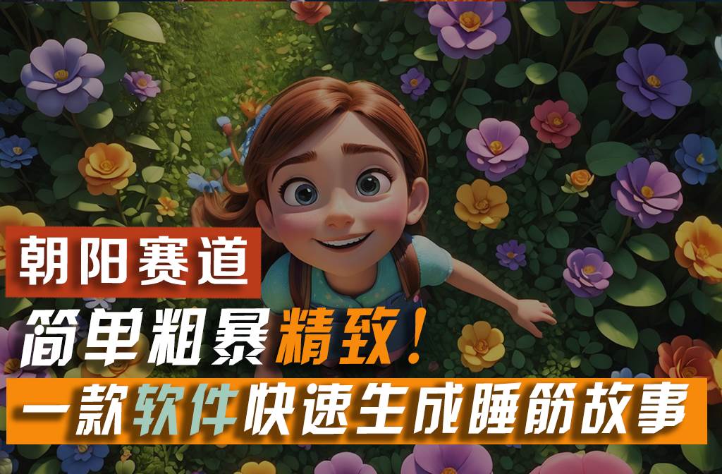 利用一款软件5分钟一条爆款睡前故事，简单粗暴精致！小白月入2w+-免费网赚资源网