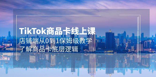 Tk商品卡线上课，店铺端从0到1保姆级教学，了解商品卡底层逻辑（20节）-免费网赚资源网