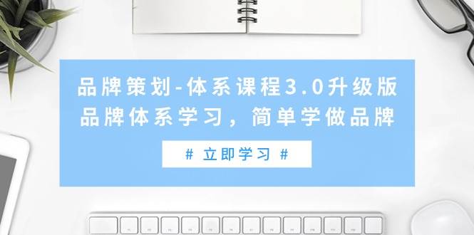 品牌策划-体系课程3.0升级版，品牌体系学习，简单学做品牌（高清无水印）-免费网赚资源网
